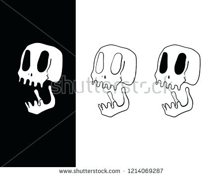 450x358 Drawing Vector Isolated Skull Stock Outline Outlines Sugar Printable - Skull Outline Drawing