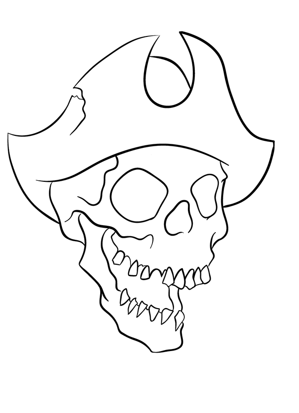 600x827 Skeleton Drawing Outline For Free Download - Skull Outline Drawing