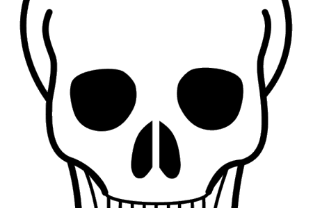 450x300 Collection Of Free Drawing Outline Sugar Skull Download On Ui Ex - Skull Outline Drawing