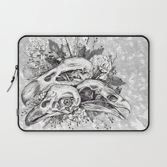 700x700 Skull Pile Laptop Sleeve - Skull Pile Drawing