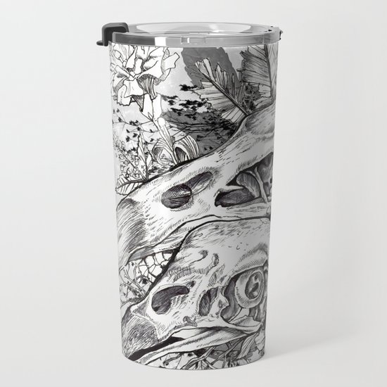 550x550 Skull Pile Travel Mug - Skull Pile Drawing