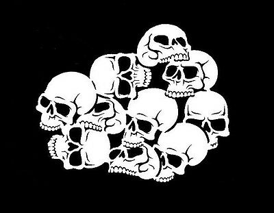 400x311 high detail airbrush stencil white skull pile free uk postage - Skull Pile Drawing