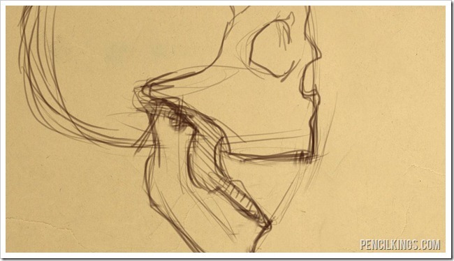 650x374 How To Draw An Open Mouth From The Side - Skull Profile Drawing