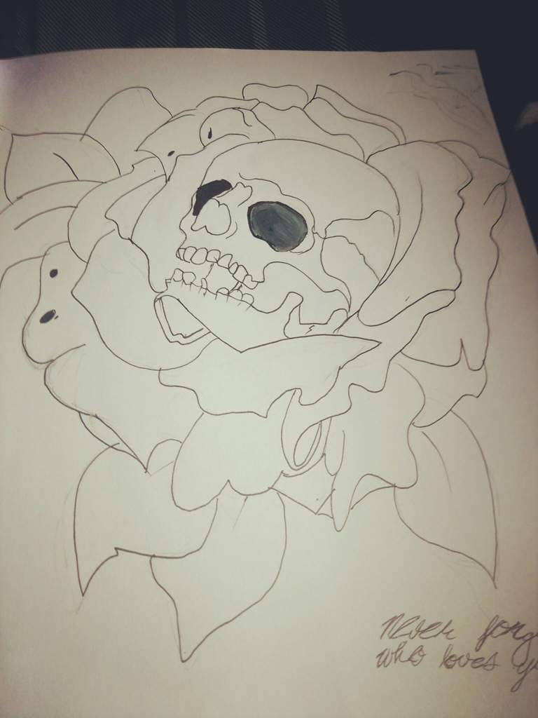 768x1024 skull rose drawing thingy neko and furry amino - Skull Rose Drawing