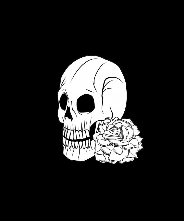 750x900 Sugar Skull Rose Skull Drawing - Skull Rose Drawing