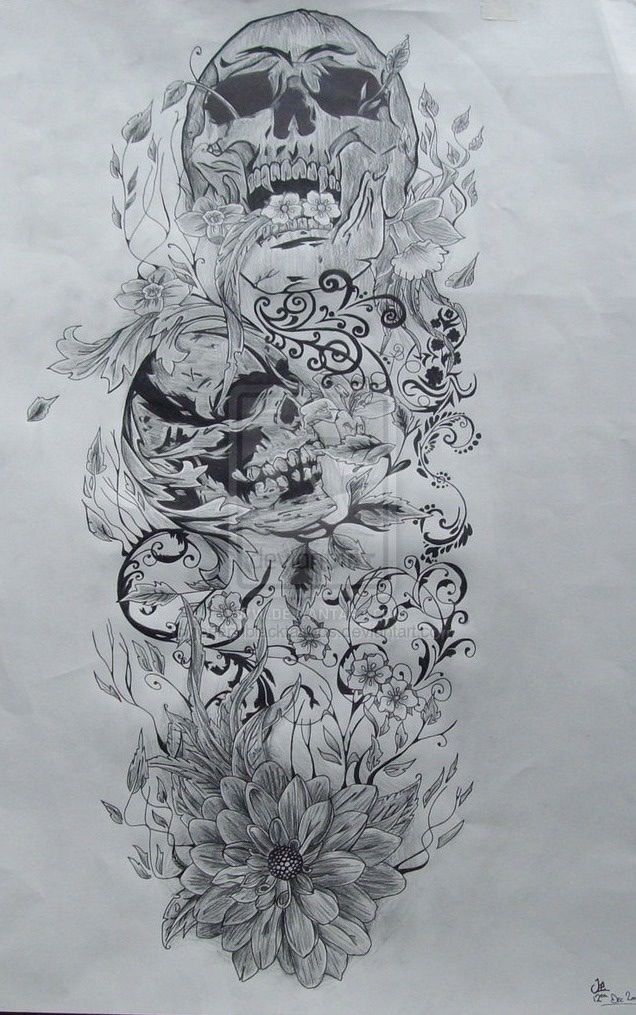 636x1015 skull sketch skullz tattoos, tattoo sleeve designs, skull - Skull Sleeve Drawings
