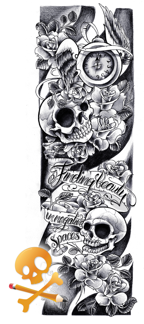 Skull Sleeve Drawings at Explore collection of