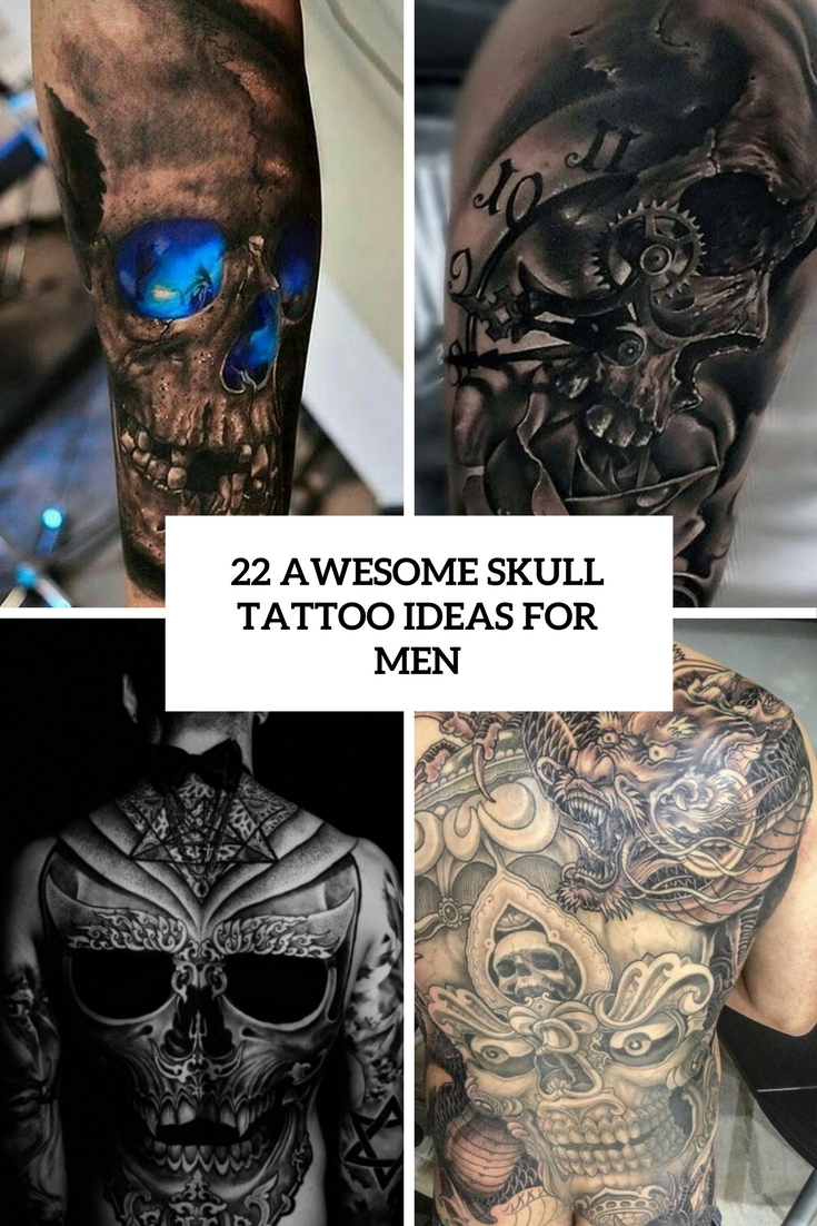 735x1102 Awesome Skull Tattoo Ideas For Men - Skull Tattoo Drawings