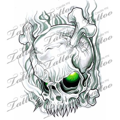 Skull Tattoo Drawings at PaintingValley.com | Explore collection of ...