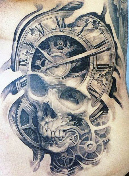 454x620 Top Best Skull Tattoos For Men - Skull Tattoo Drawings