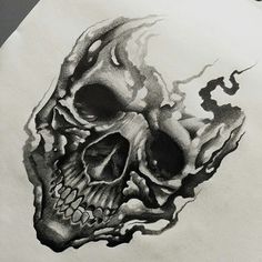 236x236 bio mechanic skull, hand tattoo sketch tattoo tattoos, hand - Skull Tattoo Drawings