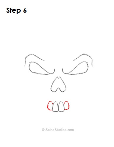 386x500 How To Draw A Skull - Skull Teeth Drawing