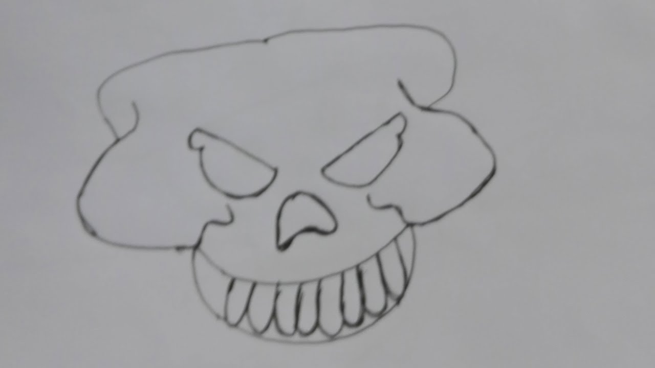1280x720 how to draw sugar skull teeth draw a skull step - Skull Teeth Drawing