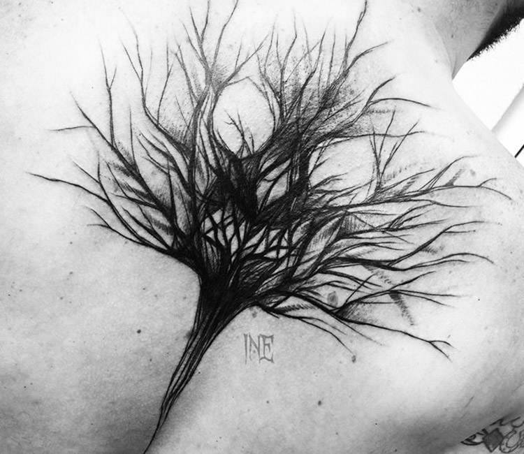 750x650 Tree Skull Tattoo - Skull Tree Drawing