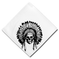 190x190 chief skull bandana spreadshirt - Skull With Bandana Drawing