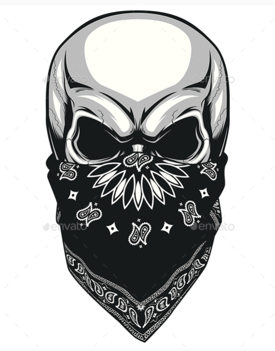 558x713 illustrations art tattoo drawings, bandana tattoo - Skull With Bandana Drawing
