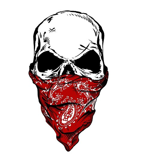 Skull With Bandana Drawing at PaintingValley.com | Explore collection ...