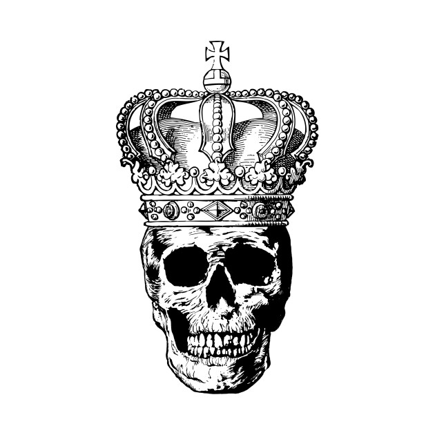 King Skull Crown - Skull With Crown Drawing. 