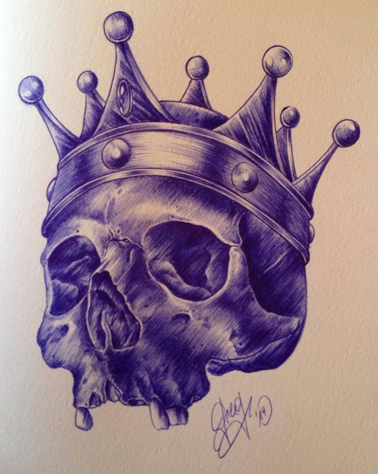 765x960 Skull Crown Couronne Dessin Sketch Drawing Croquis - Skull With Crown Drawing
