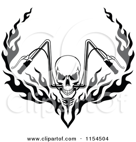 450x470 Flaming Skull - Skull With Flames Drawing
