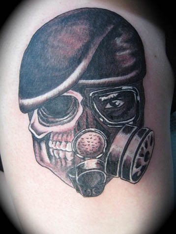 358x476 gas mask skull tattoo - Skull With Gas Mask Drawing