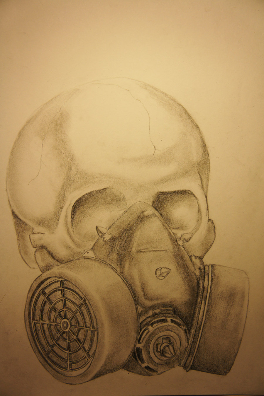 Skull With Gas Mask Drawing at Explore collection