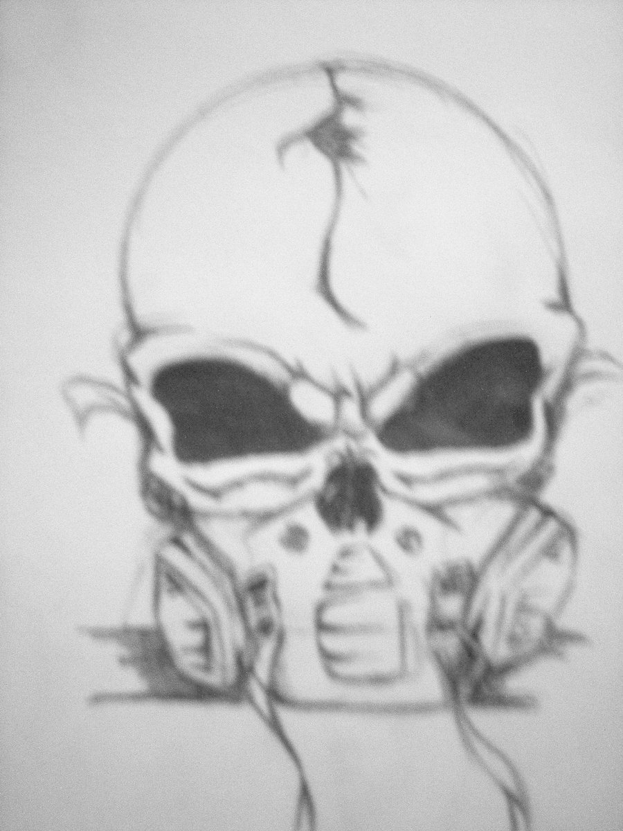 900x1200 cool skull gas mask drawing gtgt - Skull With Gas Mask Drawing
