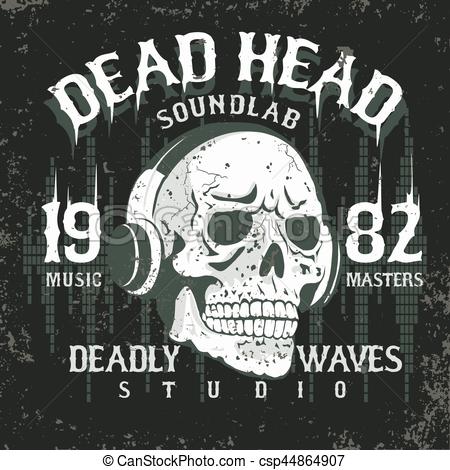 450x470 Skull With Headphones Vector Skull With Headphones, Hand Drawn - Skull With Headphones Drawing