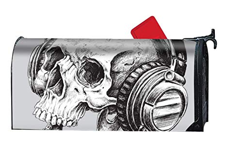 466x315 Xw Fgf Unique Mailbox Hand Drawn Sketch Of Skull - Skull With Headphones Drawing
