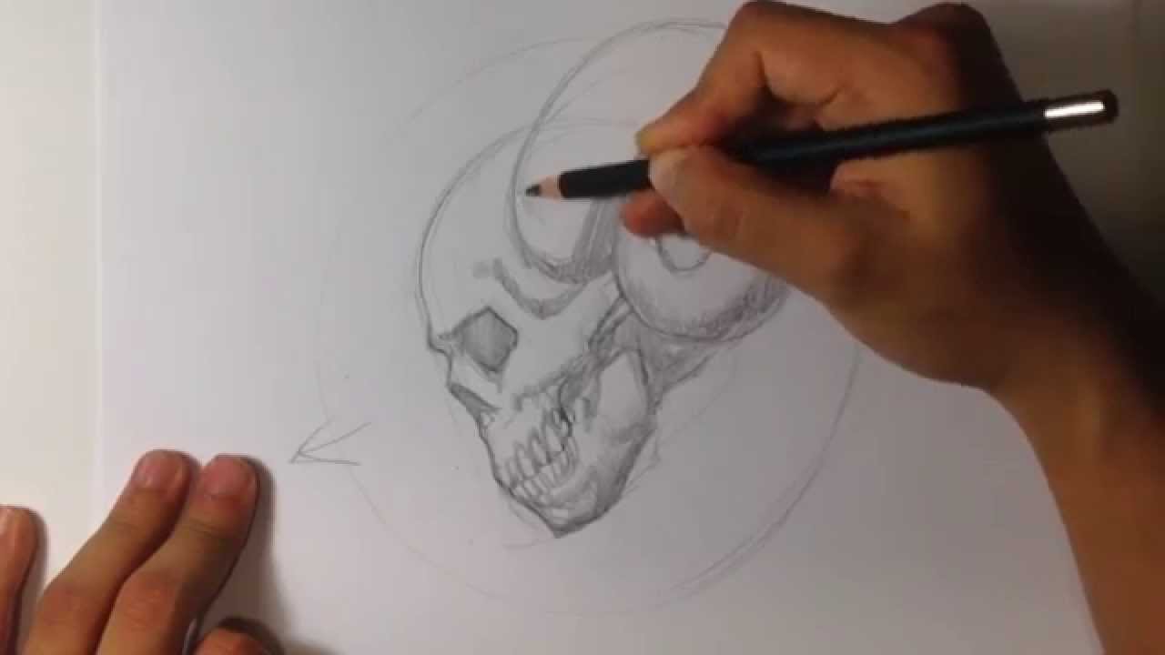 1280x720 how to draw a skull with horns tattoo - Skull With Horns Drawing