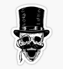 210x230 Fancy Gentleman Hat Top Drawing Stickers Redbubble - Skull With Top Hat Drawing