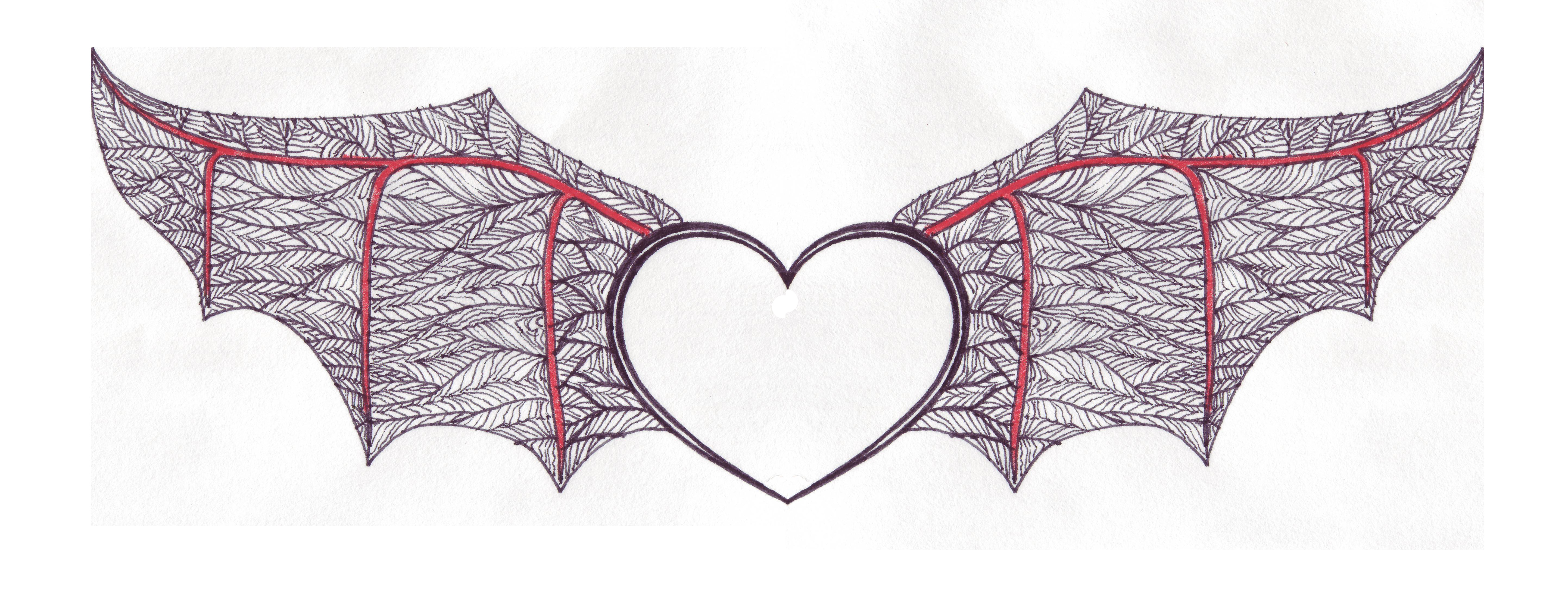 5769x2209 Drawings - Skulls And Hearts Drawings