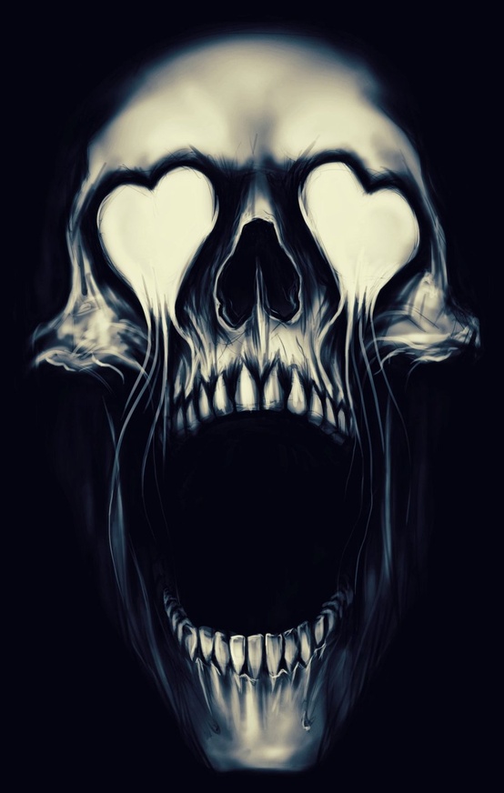 554x872 Hearts - Skulls And Hearts Drawings