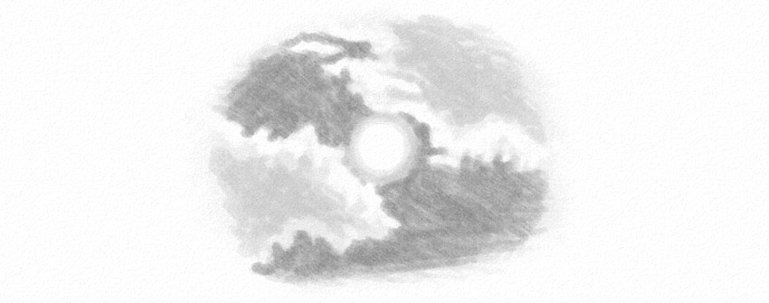 850x335 how to draw clouds and sky - Sky Drawing