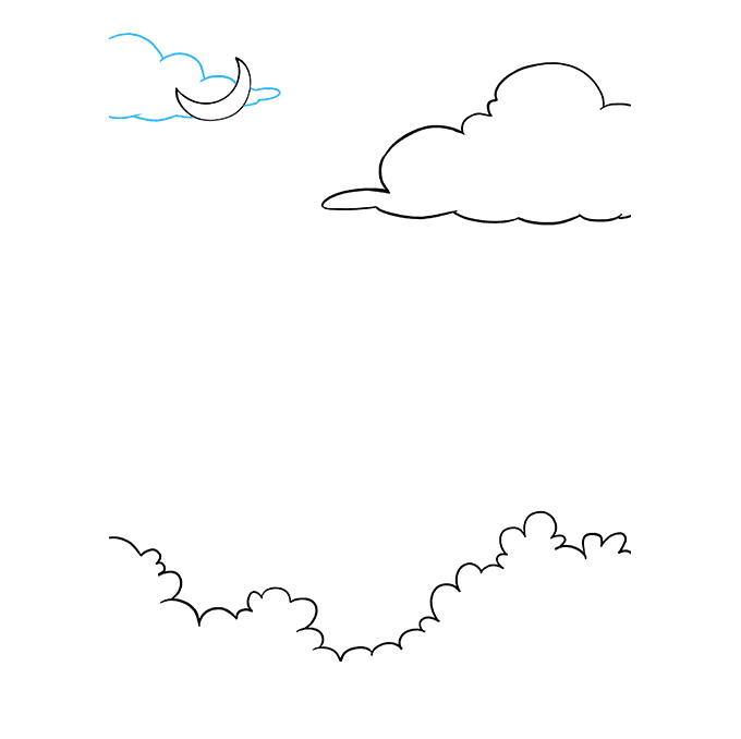 680x678 how to draw a night sky really easy drawing tutorial - Sky Drawing
