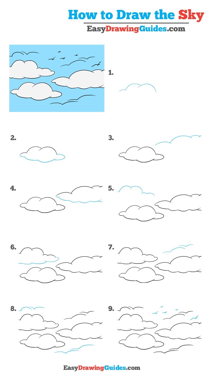 736x1310 how to draw the sky - Sky Drawing