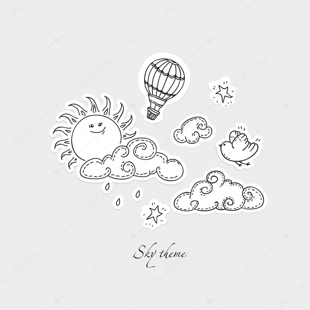 1024x1024 sky drawing cute for free download - Sky Drawing