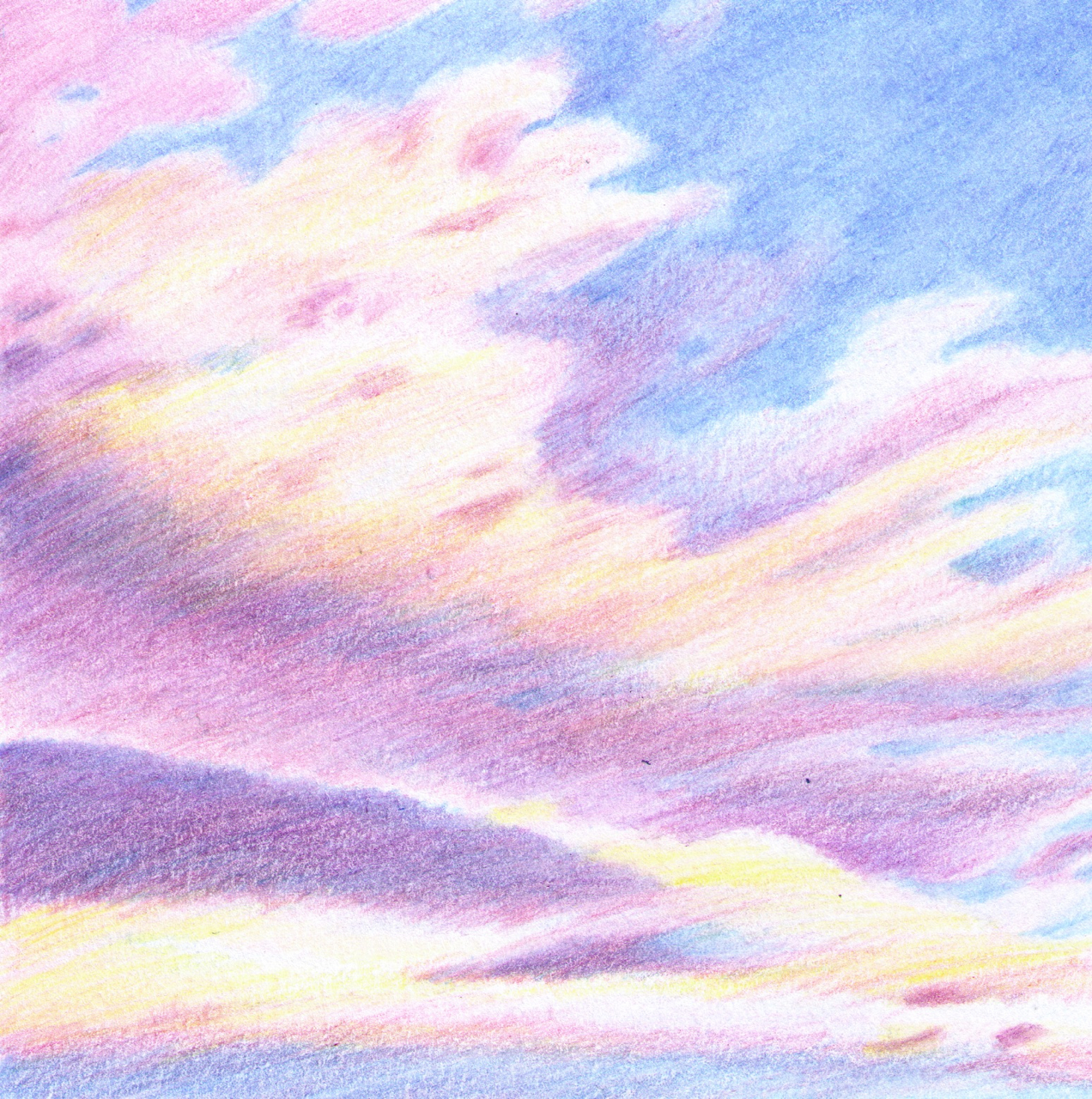 Картинки нарисованное небо. Небо цветными карандашами. Облака цветными карандашами. Небо карандашом. Рисунок пастелью для детей.
