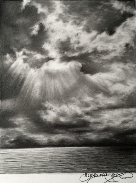 446x600 Drawing Skies In Graphite - Sky Drawing