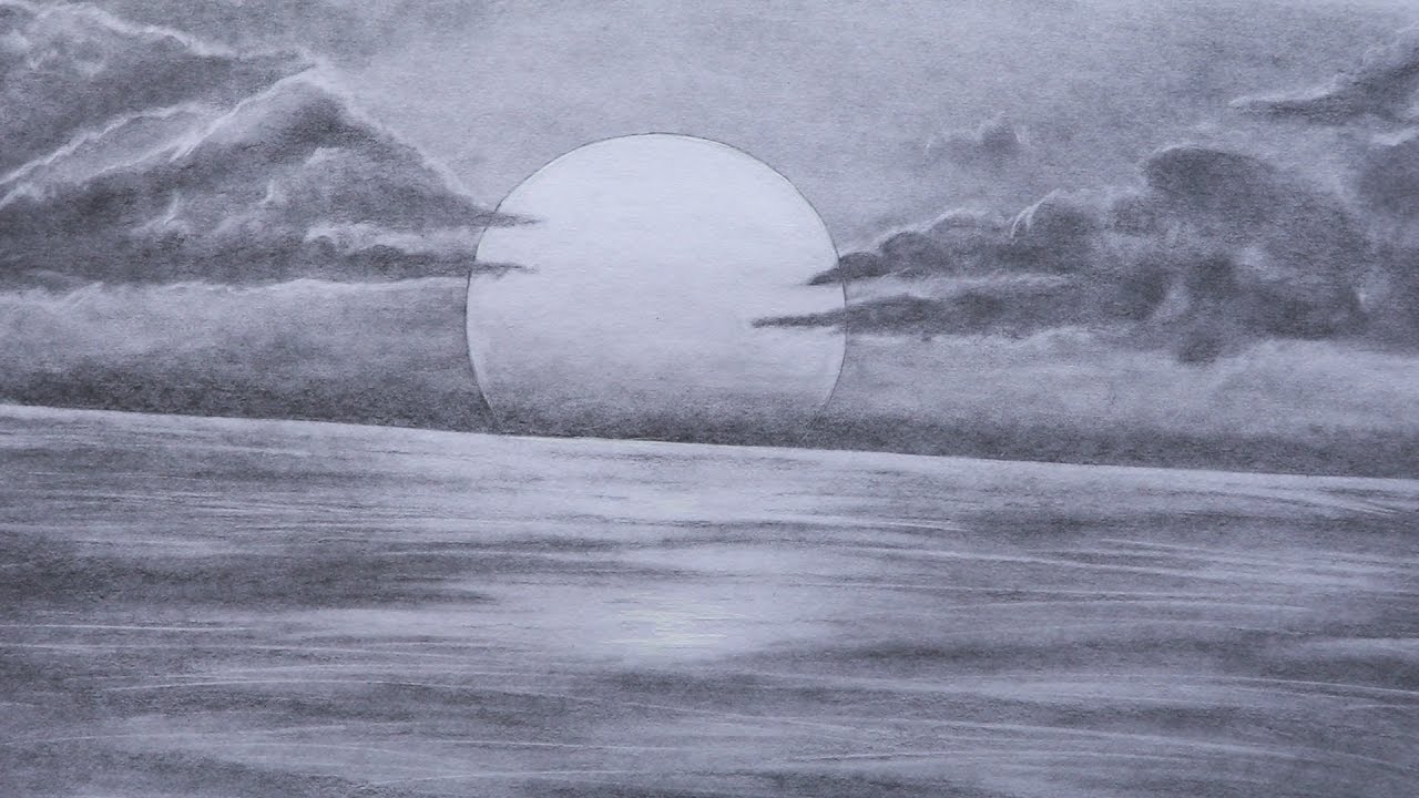 1280x720 How To Sketch Sunset - Sky Drawing Pencil