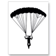 236x236 Hand Drawn Vector Drawing Of A Stick Figure Hanging On Parachute - Skydiving Drawing