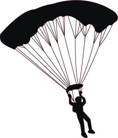 382x445 Skydiving Parachute - Skydiving Drawing