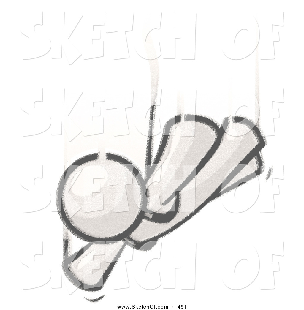 1024x1044 Drawing Of A Sketched Design Mascot Guy Character Free Falling - Skydiving Drawing