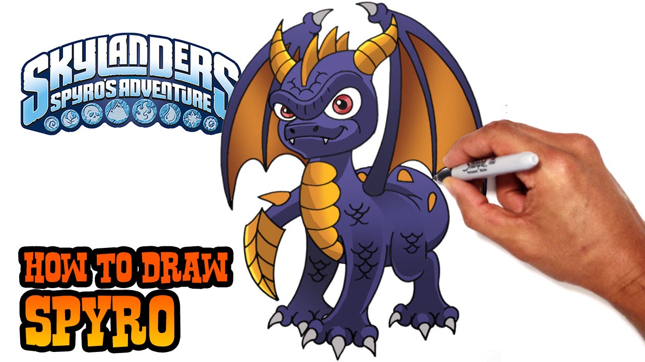 1280x720 How To Draw Spyro Skylanders - Skylanders Drawing
