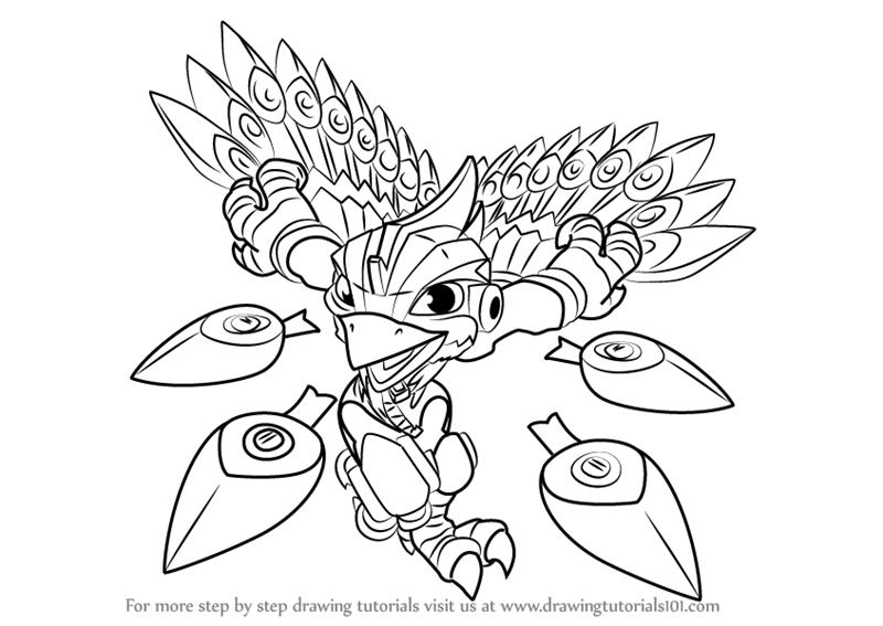 800x567 Learn How To Draw Stormblade From Skylanders - Skylanders Drawing