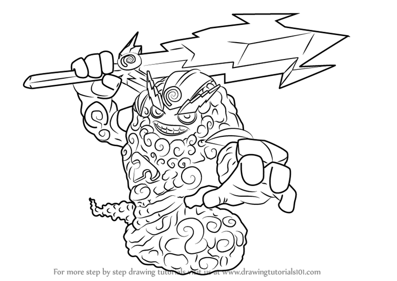 800x567 Learn How To Draw Thunderbolt From Skylanders - Skylanders Drawing