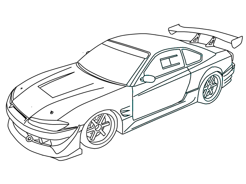 800x600 Nissan Skyline Gtr To Draw - Skyline Car Drawing