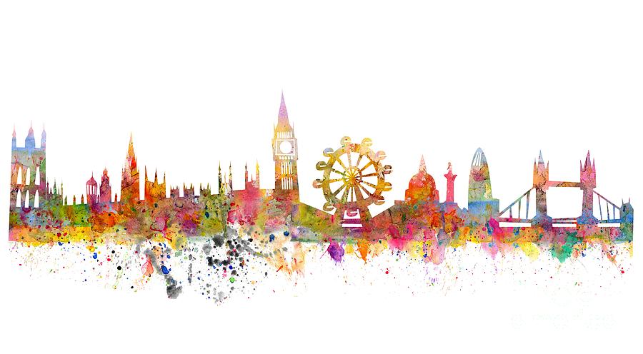 900x496 London Skyline Drawing - Skyline Drawing