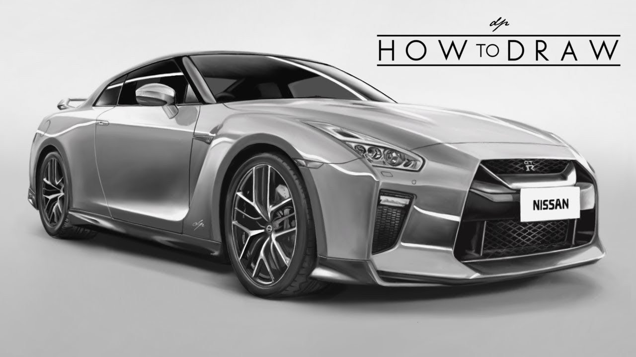 1280x720 how to draw a nissan gtr - Skyline Gtr Drawing