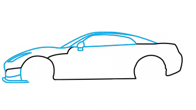 382x215 how to draw nissan gtr, a car, easy step - Skyline Gtr Drawing